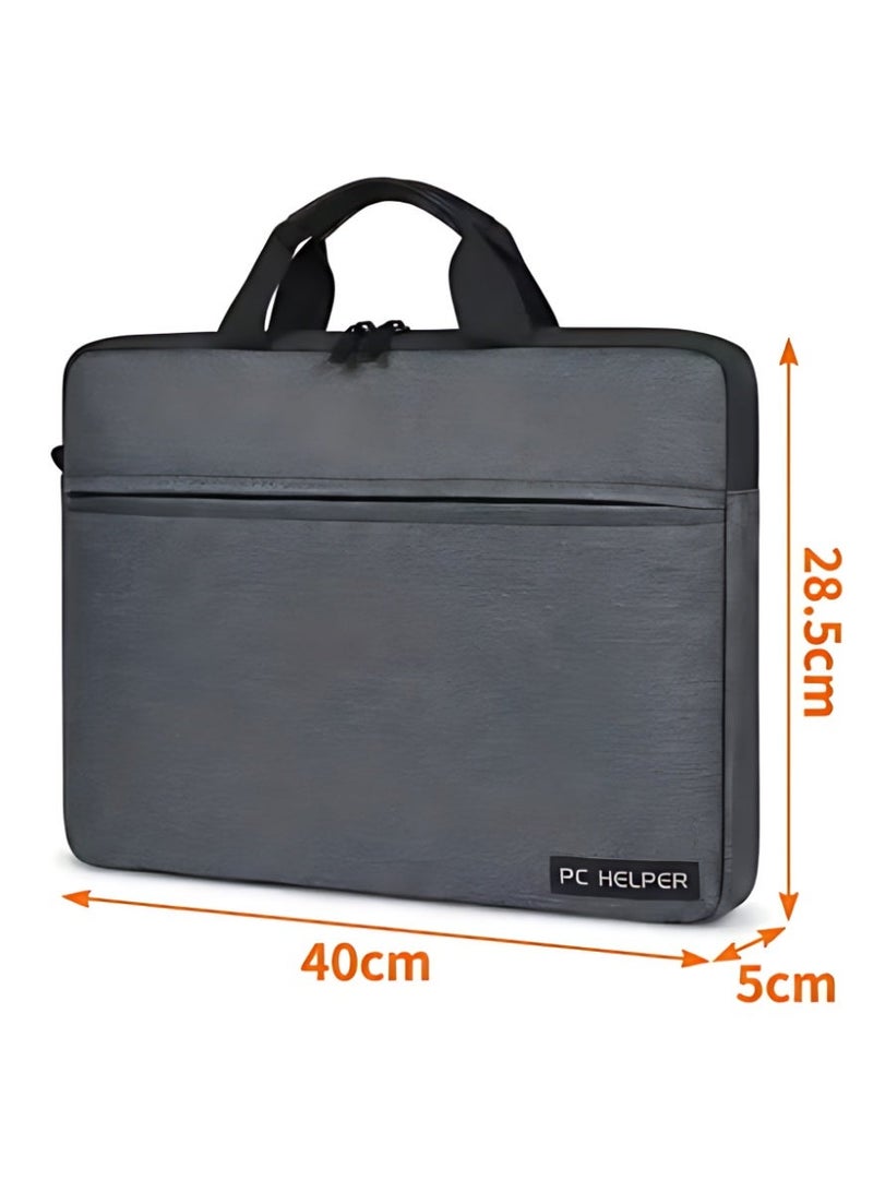 15.6 Inch Laptop Hand Carry Briefcase 40×28.5×5cm, Water Resistant Oxford Fabric Shockproof Notebook Sleeve Bag with Handle, Multi-Pocket Portable Laptop Bag for Office, Business Trip, School & Travel - Image 3